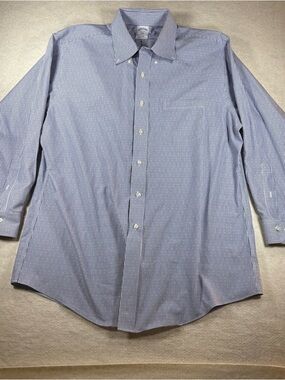 Brooks Brothers Regent Fit Long Sleeve Button Down Striped Sz 17 2/3